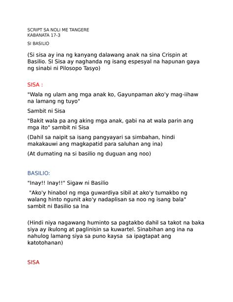 noli me tangere kabanata 17 script